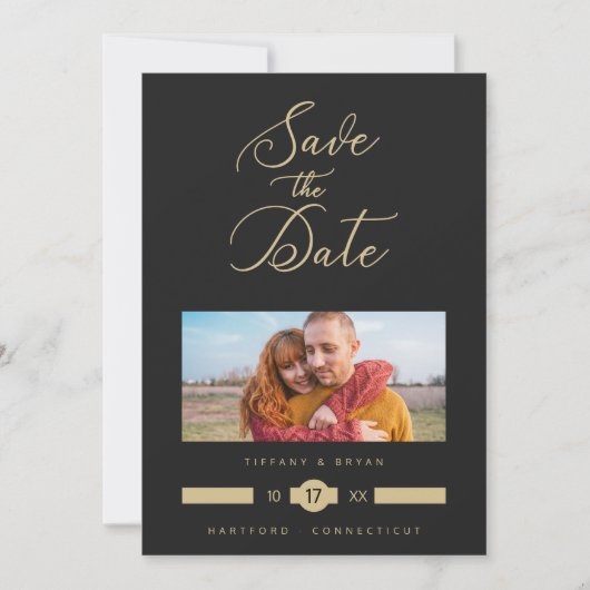 Minimalist Fancy Photo Golden Effect Typography (正面)