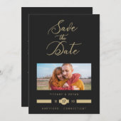 Minimalist Fancy Photo Golden Effect Typography (正面/裏面)