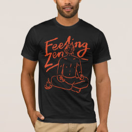 Minimalist Feeling Zen Hand-Drawn Meditation Yoga  Tシャツ
