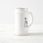 Minimalist Female Android Aesthetic Art - Bold Fut ビールジョッキ (正面右)