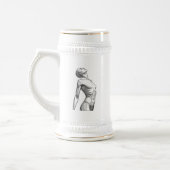 Minimalist Female Android Aesthetic Art - Bold Fut ビールジョッキ (左)