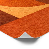 Minimalist Female Face Art Terracotta Abstract Geo ポスター (角)