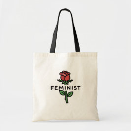 Minimalist Feminist Rose トートバッグ
