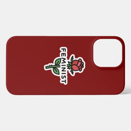 Minimalist Feminist Rose iPhoneケース (裏面横)