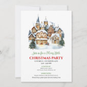 Minimalist festive city Christmas party invitation 招待状 (正面)