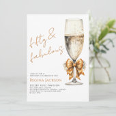 Minimalist Fifty and Fabulous 50th Birthday Party 招待状 (スタンド正面)