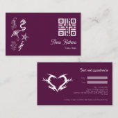 Minimalist Fine Tattoo Artist Elegant Appointment  名刺 (正面/裏面)