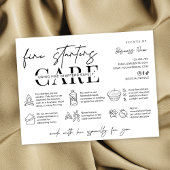 Minimalist Fire Starters Warning Instructions Card サンキューカード