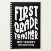Minimalist First Grade Teacher Text Design  プランナー手帳 (正面)