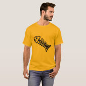 Minimalist Fishbone Graphic Men's T-Shirt Tシャツ (正面フル)