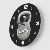 Minimalist Fitness Motivation ラージ壁時計 (傾斜)