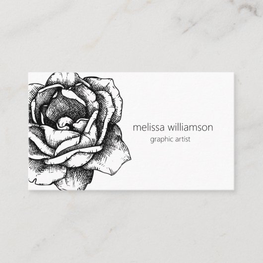 Minimalist Floral 名刺 (正面)