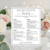 Minimalist Floral Bachelorette Drink If Game Card