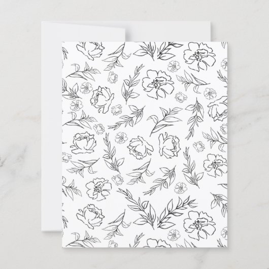 Minimalist Floral Bachelorette Drink If Game Card (裏面)