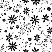 Minimalist Floral Blanket Monogram Grey Hues Style フリースブランケット