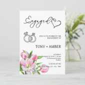 Minimalist Floral Engagement Invitation 招待状 (スタンド正面)