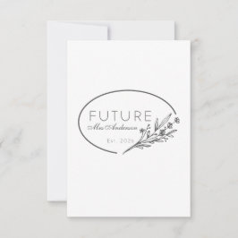 Minimalist Floral Future Mrs. Est 2026 Save  セーブザデート