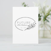 Minimalist Floral Future Mrs. Est 2026 Save  セーブザデート (スタンド正面)