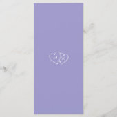 Minimalist Floral Lavender Wedding Food Menu メニュー (裏面)
