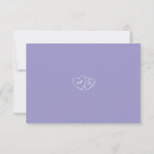 Minimalist Floral Lavender Wedding RSVP Cards (裏面)