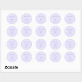 Minimalist Floral Lavender Wedding Sticker ラウンドシール (シート)