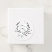 Minimalist Floral Line Art Bridal Shower Favor フェイバータグ (インサイチュ)