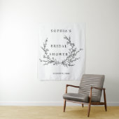 Minimalist Floral Line Art Bridal Shower Tapestry タペストリー (インサイチュ)