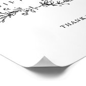 Minimalist Floral Line Art Cards & Gifts Sign ポスター (角)