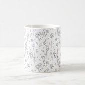 Minimalist Floral Line Art Mug コーヒーマグカップ (中央)