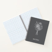 Minimalist Floral Line Art Notebook  ノートブック (内部)