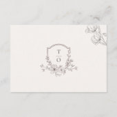 Minimalist Floral Line Art Wedding Enclosure Card  エンクロージャーカード (裏面)