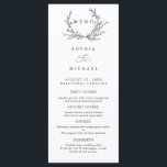 Minimalist Floral Line Art Wedding Flat Menu メニュー<br><div class="desc">Black and white minimalist floral line art wedding menu featuring elegant botanical illustration and modern typography, perfect for minimalist wedding receptions. Complete your reception table setting with this elegant Minimalist Floral Line Art Wedding Flat Menu, designed with delicate black and white botanical line art and refined minimalist typography. The monochrome...</div>