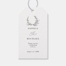 Minimalist Floral Line Art Wedding Gift Tag ギフトタグ