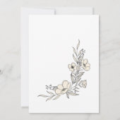 Minimalist Floral Line Art Wedding Invitation 招待状 (裏面)