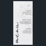 Minimalist Floral Line Art Wedding Menu Card メニュー<br><div class="desc">Elegant and modern wedding menu card featuring delicate floral line art on a soft neutral background. The minimalist botanical illustration creates a refined and romantic aesthetic, while the clean typography keeps the menu easy to read for guests. Perfect for garden weddings, modern minimalist celebrations, botanical themes, or elegant outdoor receptions....</div>