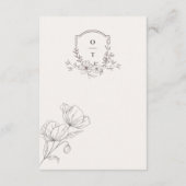 Minimalist Floral Line Art Wedding RSVP Card (裏面)