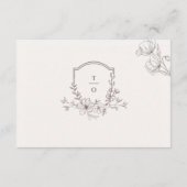 Minimalist Floral Line Art Wedding RSVP Card (裏面)