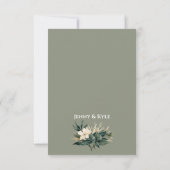 Minimalist Floral Muted Green Save The Date セーブザデート (裏面)