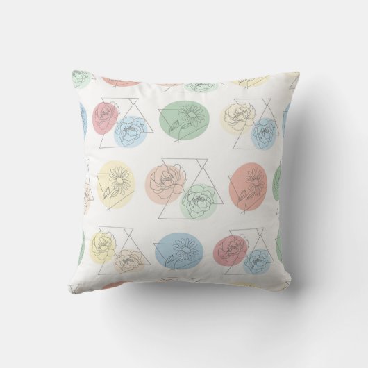 Minimalist Floral Pillow クッション (裏面)