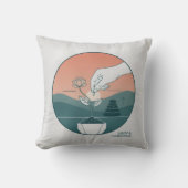 Minimalist Floral Plant "Grow & Harmonize" Yoga Me クッション (正面)