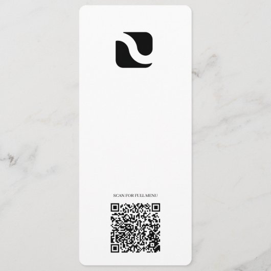 Minimalist Floral Restaurant Or Wedding Menu プログラム (裏面)