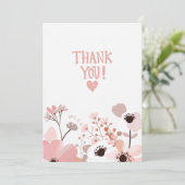 Minimalist Floral Thank You Card サンキューカード (スタンド正面)