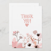 Minimalist Floral Thank You Card サンキューカード (正面/裏面)