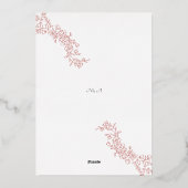 Minimalist Floral Wedding Invitation | Elegant Bot 箔招待状 (裏面)