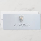 Minimalist Floral White Salon QR Code Gift Card (正面)