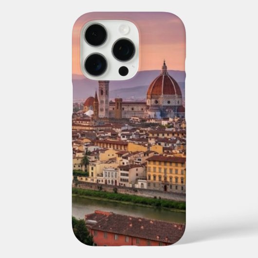 Minimalist Florence Italy Aesthetic City View Case Case-Mate iPhoneケース (裏面)