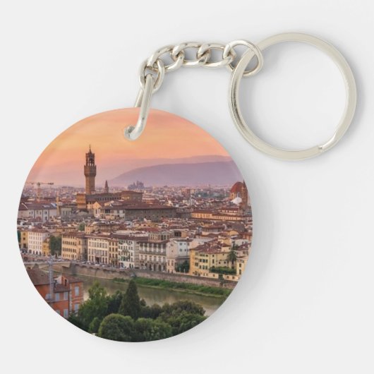 Minimalist Florence Italy Aesthetic Keychains キーホルダー (裏面)