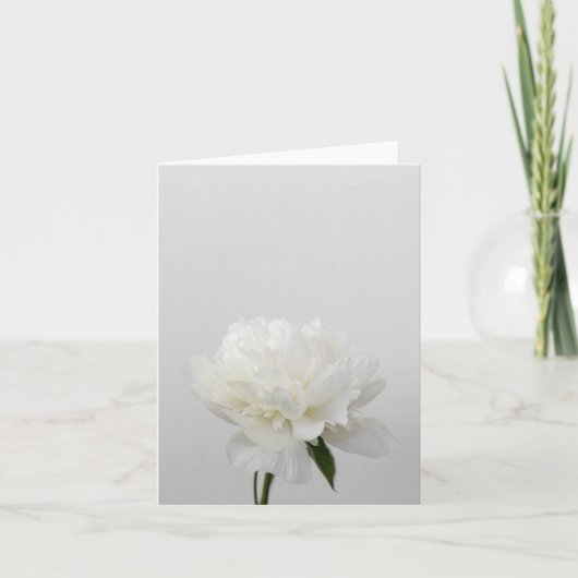 Minimalist flower card with white peony カード (正面)