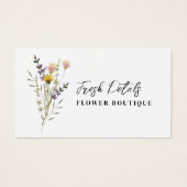 Minimalist Flowers Care Florist Card (正面)