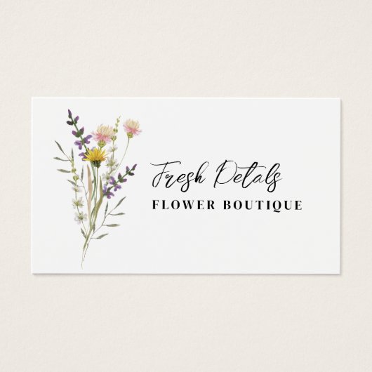 Minimalist Flowers Care Florist Card (正面)